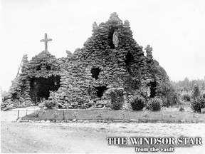 The grotto at St. Mary's Academy in South Windsor is pictured on June 10, 1933. (FILES/The Windsor Star)