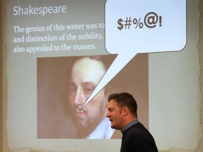 Jason Lynn, an instructional coach with the Greater Essex County District School Board speaks Friday, April 4, 2014, during a teachers' professional development session at the Windsor Library. (DAN JANISSE/The Windsor Star) (For story by Sharon Hill)