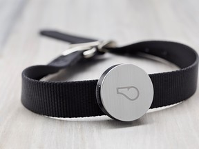Whistle Labs, Inc. makes Whistle, a device that allows pet owners to track how much exercise — or sleep — their four-legged friends are getting. There are others available for us humans. (Courtesy of Whistle Labs, Inc.)