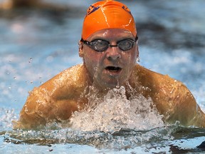 Windsor's Doug Crowe is among a group of local swimmers competing in the Canadian Masters Swimming Championships this weekend at the Windsor International Aquatic and Training Centre. (DAN JANISSE/The Windsor Star)