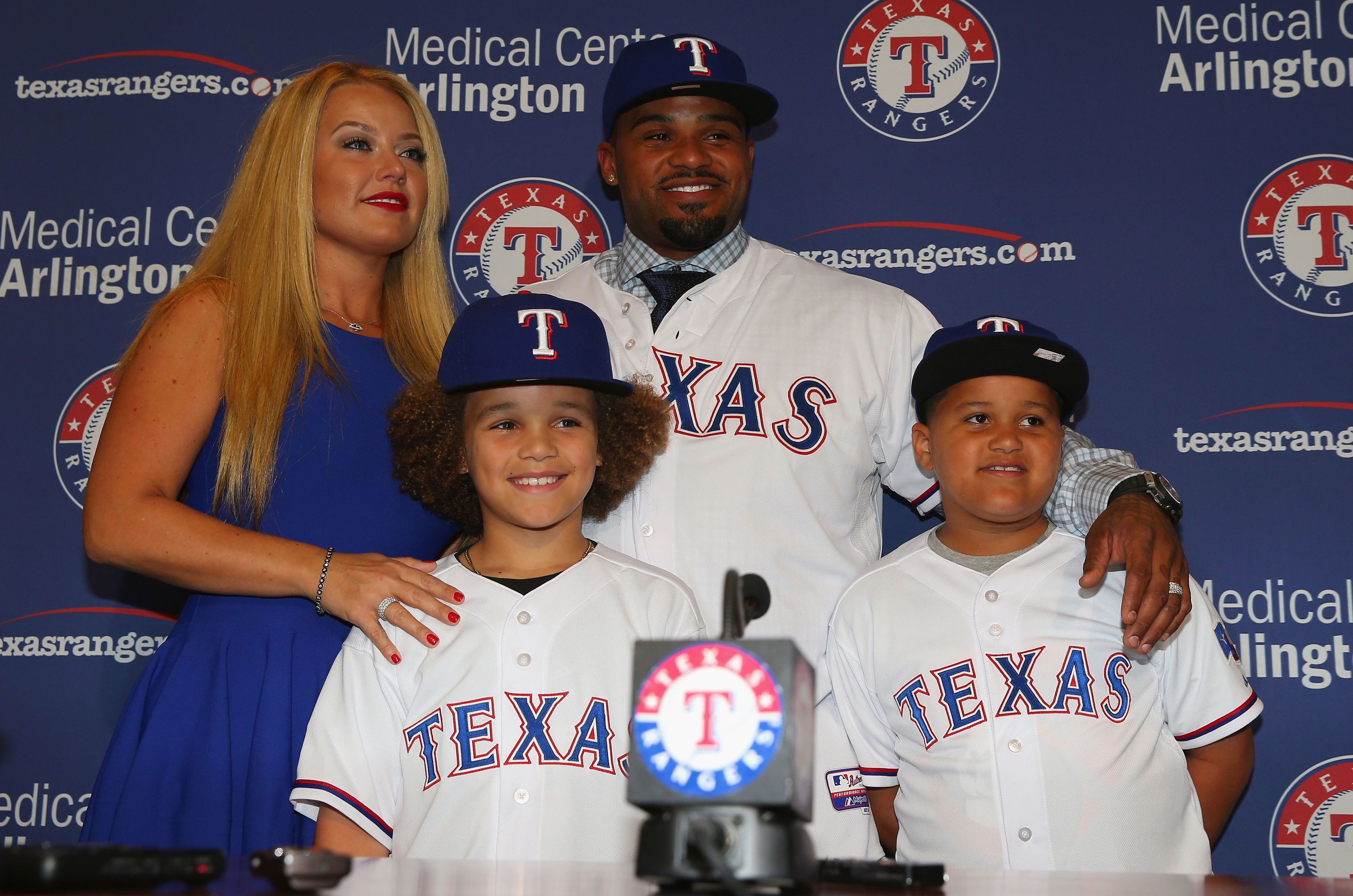 MLB player Prince Fielder , Chanel Fielder and family attend The