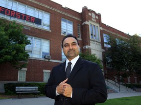 In this file photo, Bik Grewal, shown outside Forster High School, has questions about attendance by a public board trustee May 29, 2014. (NICK BRANCACCIO/The Windsor Star)