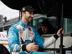 A thigh njury suffered in practice for the Indianapolis 500 will keep Oakville's James Hinchcliffe out of the Chevrolet Detroit Belle Isle Grand Prix.