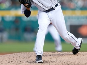 Detroit's Robbie Ray throws a pitch in the second inning against Houston at Comerica Park. (Photo by Gregory Shamus/Getty Images)