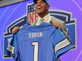 North Carolina tight end 
Eric Ebron was chosen by the Detroit Lions with the 10th pick in the first round of the 2014 NFL Draft Thursday. (CRAIG RUTTLE/AP photo)