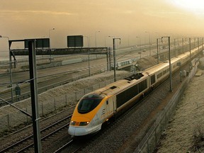 The Eurostar high-speed rail line in south-east England is shown in this 2008 file photo. (Carl de Souza / AFP / Getty Images)