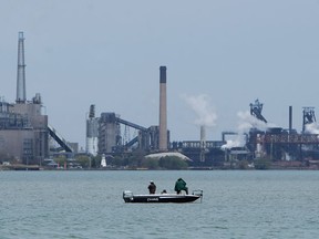 Anglers try their luck off the shores of Fighting Island in LaSalle on Wednesday, May 7, 2014.    (TYLER BROWNBRIDGE/The Windsor Star)