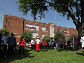 Students and teachers take part in a service to mark the closing of J.L. Forster in Windsor on Friday, May 30, 2014. (TYLER BROWNBRIDGE/The Windsor Star)
