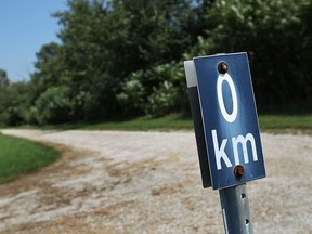 The start of the Greenway in Essex County at Walker Road and Highway 3 is picutred on August 24, 2011. (TYLER BROWNBRIDGE / The Windsor Star)