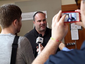 In this file photo, Dan Hogan talks to the media during the announcement of the annual Joe Hogan Memorial Golf Tournament at the Windsor Regional Cancer Centre in Windsor on Wednesday, May 21, 2014.             (TYLER BROWNBRIDGE/The Windsor Star)