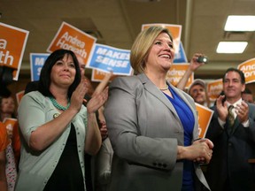 Ontario NDP leader Andrea Horwath arrives at a campaign rally at the Caboto Club, Saturday, May 24, 2014.  (DAX MELMER/The Windsor Star)