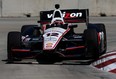 Will Power, drives the No. 12 Team Penske Dallara Chevrolet, practises for the Verizon IndyCar Series 2014 Chevrolet Indy Dual in Detroit at The Raceway on Belle Isle on May 30, 2014 in Detroit, Michigan.  (Photo by Nick Laham/Getty Images)