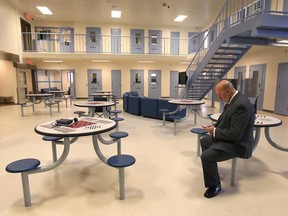 A male living unit at the newly built South West Detention Centre in Windsor, Ont. is shown on Friday, May 2, 2014.  (DAN JANISSE/The Windsor Star)