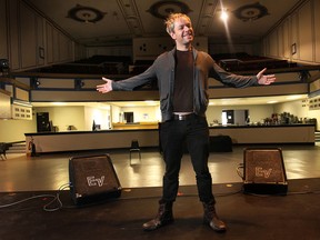Chris Rabideau is running a theatre mentorship program at the Olde Walkerville Theatre through the summer. He is shown Thursday, May 1, 2014, inside the Windsor, Ont. establishment.  (DAN JANISSE/The Windsor Star)