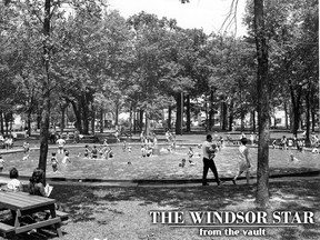 It's fan-splash-tic. Children are spending the afternoon of July 22, 1967 at Prince Road Park wading pool, cooling off a typical Windsor summer day. The pool, which is just 18 inches deep at the centre, is part of the city's park and recreation department aquatic program. Another 11 regulation pools throughout the city are used for instructional and recreational swimming. The wading pool is a "fun" pool. Youngsters are watched by their parents. (FILE/The Windsor Star)