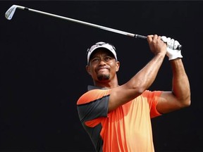 Tiger Woods, fighting to recover top form after back surgery seven weeks ago, said Monday he has no timetable for a comeback and still cannot fully swing a club.
(KARIM SAHIB/AFP/Getty Images)