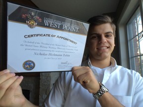 Nicholas Tobin from Assumption High School, has been appointed to the United States Military Academy West Point. (JASON KRYK/The Windsor Star)