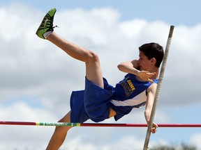 Julian Pieniazek competes at the SWOSSAA Track and Field at Alumni Field in Windsor on Thursday, May 22, 2014.             (TYLER BROWNBRIDGE/The Windsor Star)