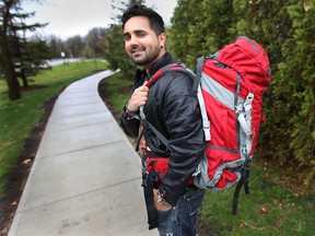 Saad Khan, a St. Clair College student has made it to the finals of a contest to win a $2,500 tuition scholarship, a paid internship in Toronto and an all-expenses trip. He is shown Wednesday, May 7, 2014, in Windsor, Ont. (DAN JANISSE/The Windsor Star)