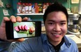 University of Windsor student Jason Heung displays a recipe for Perfect Oven Steak on a recipe app he has designed. (NICK BRANCACCIO / The Windsor Star)