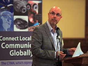 Robert Cattle, Canadian Tooling and Machining Association executive director gives details of the Introductory Trades Training Program at Ciociaro Club Tuesday June 10, 2014. (NICK BRANCACCIO/The Windsor Star)