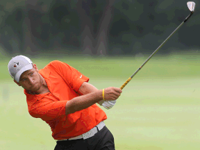 Windsor's Bryce Evon hits an approach shot during the Jamieson Junior Golf Tour at Seven Lakes last year. (DAN JANISSE/The Windsor Star)