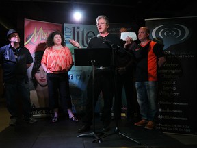 Ted Boomer speaks during a kick off event for the 2014 BluesFest at the Windsor Star News Cafe in Windsor on Thursday, June 5, 2014. (Tyler Brownbridge/The Windsor Star)