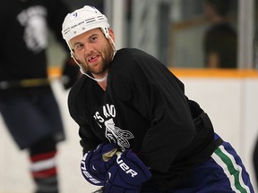 LaSalle's Zack Kassian of the Vancouver Canucks skates in the  inaugural Probert Classic Friday at Tecumseh Arena. (DAN JANISSE/The Windsor Star)