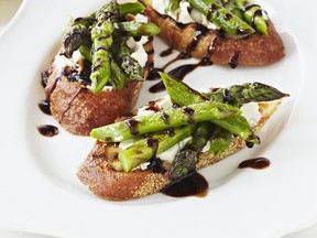Turn seasonal asparagus into an appetizer with the help of your grill or barbecue (Courtesy of Foodland Ontario)