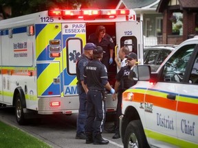 Police investigate after male in his 20's is slashed on face and arm on 900 block of Bruce Avenue.  (DAX MELMER/The Windsor Star)