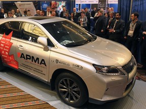 A connected car was unveiled at the 2014 Automotive Parts Manufacturers' Association conference on Wednesday, June 4, 2014, at Caesars Windsor. The Lexus RX 350 is equipped with a wife range of cutting edge technological features. (DAN JANISSE/The Windsor Star)