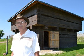 Bill Brundage has devoted the past four years to restoring the last remaining blockhouse on Boblo Island, built in 1839. The building was in danger of complete collapse. (JULIE KOTSIS/The Windsor Star)