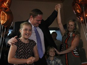 Essex MPP Taras Natyshak celebrates with his family  at the Canadian Transportation Musem and Heritage Villiage in Kingsville, Thursday, June 12. (RICK DAWES/ The Windsor Star)