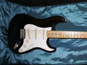 A Fender VooDoo Stratocaster. Note the reversed headstock.