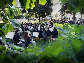 The Herman Secondary School band performs a free community concert at Reaume Park in Windsor, Ontario on June 3, 2014.  (JASON KRYK/The Windsor Star)