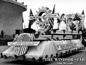The Niagara Grape Queen rolls along the International Freedom Festival parade route on  July 3, 1962. (FILES/The Windsor Star)