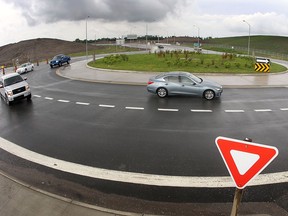 The roundabout at Howard Ave. and highway 3 is shown Wednesday, June 4, 2014, in Windsor, Ont. (DAN JANISSE/The Windsor Star)