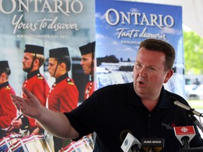 Gordon Orr speaks during the kickoff for Tourism Week in Windsor on Tuesday, June 3, 2014.              (Kelly Steele/The Windsor Star)