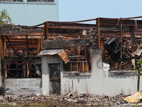 A view of the remains of the Windsor Bumper Manufacturing Plant at 9152 Tecumseh Rd. E. on June 26, 2014. (Jason Kryk / The Windsor Star)
