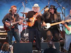 Rock legend Dick Wagner, second from left, and band members perform at last year’s 19th annual Bluesfest International on the Windsor waterfront. (DAN JANISSE / Windsor Star files)