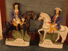 Staffordshire figures: $75 for the pair