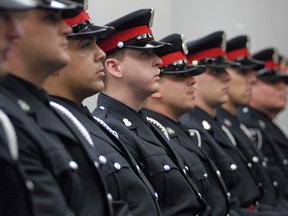 New Windsor Police constables are sworn in during a ceremony at Windsor's court house in this file photo. (The Windsor Star)