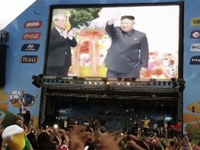 A fake video of a broadcast announcing North Korea making the World Cup final goes viral.