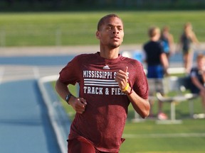 Windsor's Brandon McBride trains at the University of Windsor Thursday during preparations for the Commonwealth Games. (JASON KRYK/The Windsor Star)