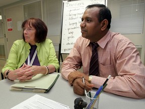 Dr. Tamison Doey, left, and Dr. Raj Basker hold successful psychiatric clinics located at Windsor Regional Hospital's Ouellette Ave. Campus Jeanne Mance building  Wednesday july 16, 2014. (NICK BRANCACCIO/The Windsor Star)