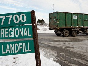 Files: A garbage hauler leaves Essex-Windsor Regional Landfill on County Road 18 Thursday December 16, 2010.  (NICK BRANCACCIO/The Windsor Star)