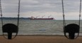 The freighter Federal Rideau is shown Monday, July 28, 2014, aground at the mouth of the Detroit River east of Windsor, ON. (DAN JANISSE/The Windsor Star)