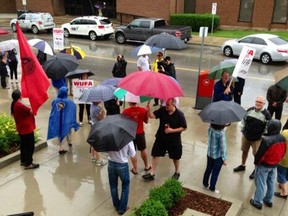 WUFA supporters rally at the University of Windsor on July 8, 2014. (TwitPic: Nick Brancaccio)