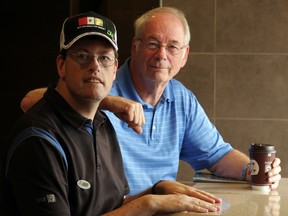 Colin Hayes, left, and his father Bob Hayes at McDonald's on Dougall Avenue  Friday June 20, 2014. (NICK BRANCACCIO/The Windsor Star)