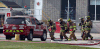 Tecumseh firefighters at the scene of the blaze at the Bonduelle plant on July 18, 2014. (Nick Brancaccio / The Windsor Star)